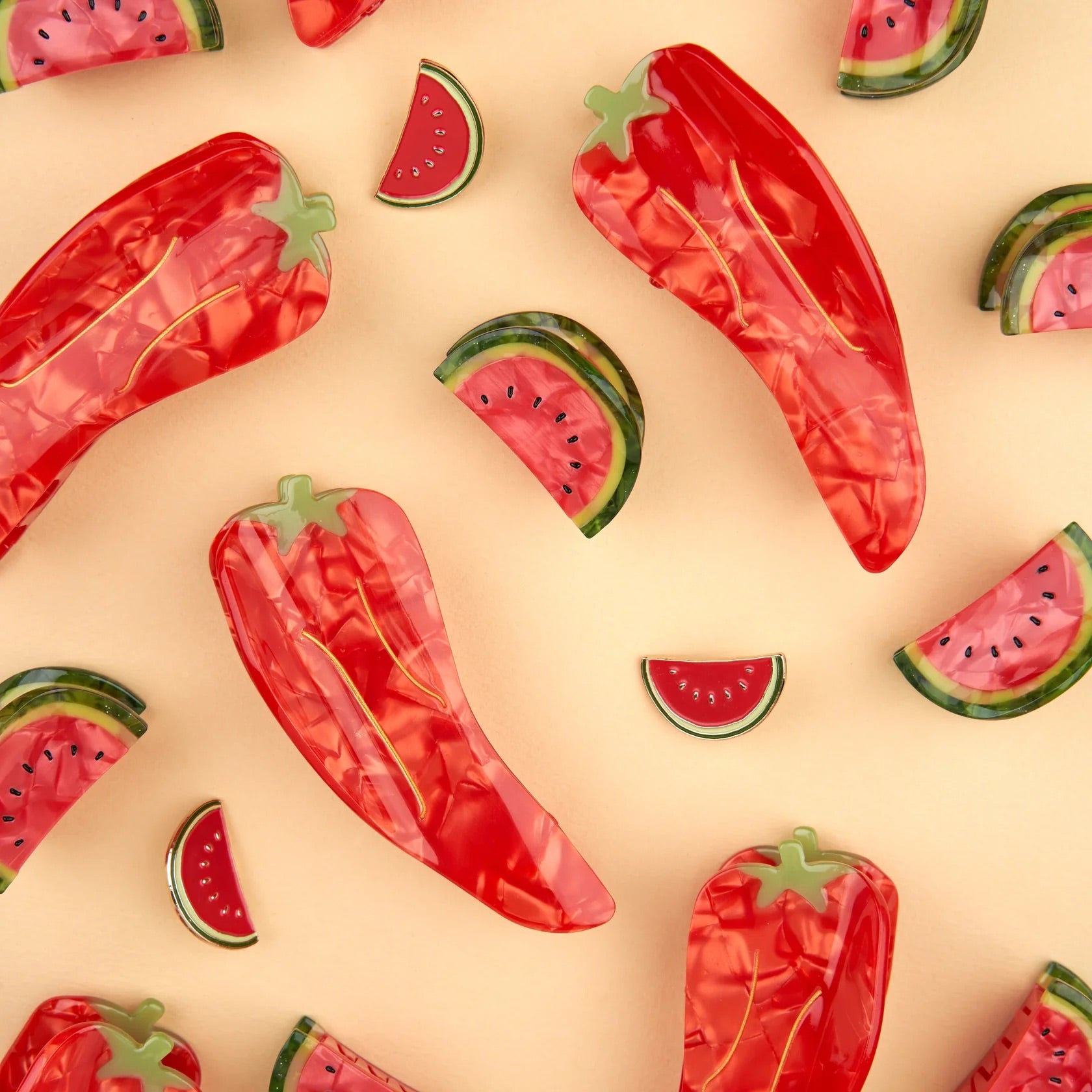 <COUCOU SUZETTE> WATERMELON MINI HAIR CLAW