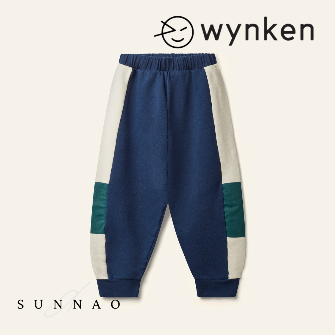 <Wynken> Wynk Panel Pant - Navy / Green / Cream