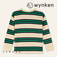 Gallery viewerに画像を読み込む, <Wynken> TRIPLE STRIPE LONG SLEEVE TEE - NAVY / GREEN WITH PALE LEMON　
