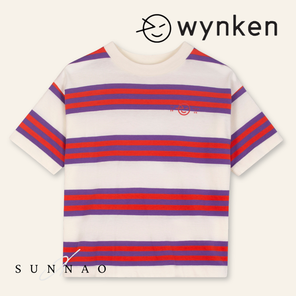 <Wynken> TRIPLE STRIPE TEE - VIOLET / SUNGLOW　