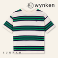 Gallery viewerに画像を読み込む, <Wynken> TRIPLE STRIPE TEE - NAVY / GREEN　
