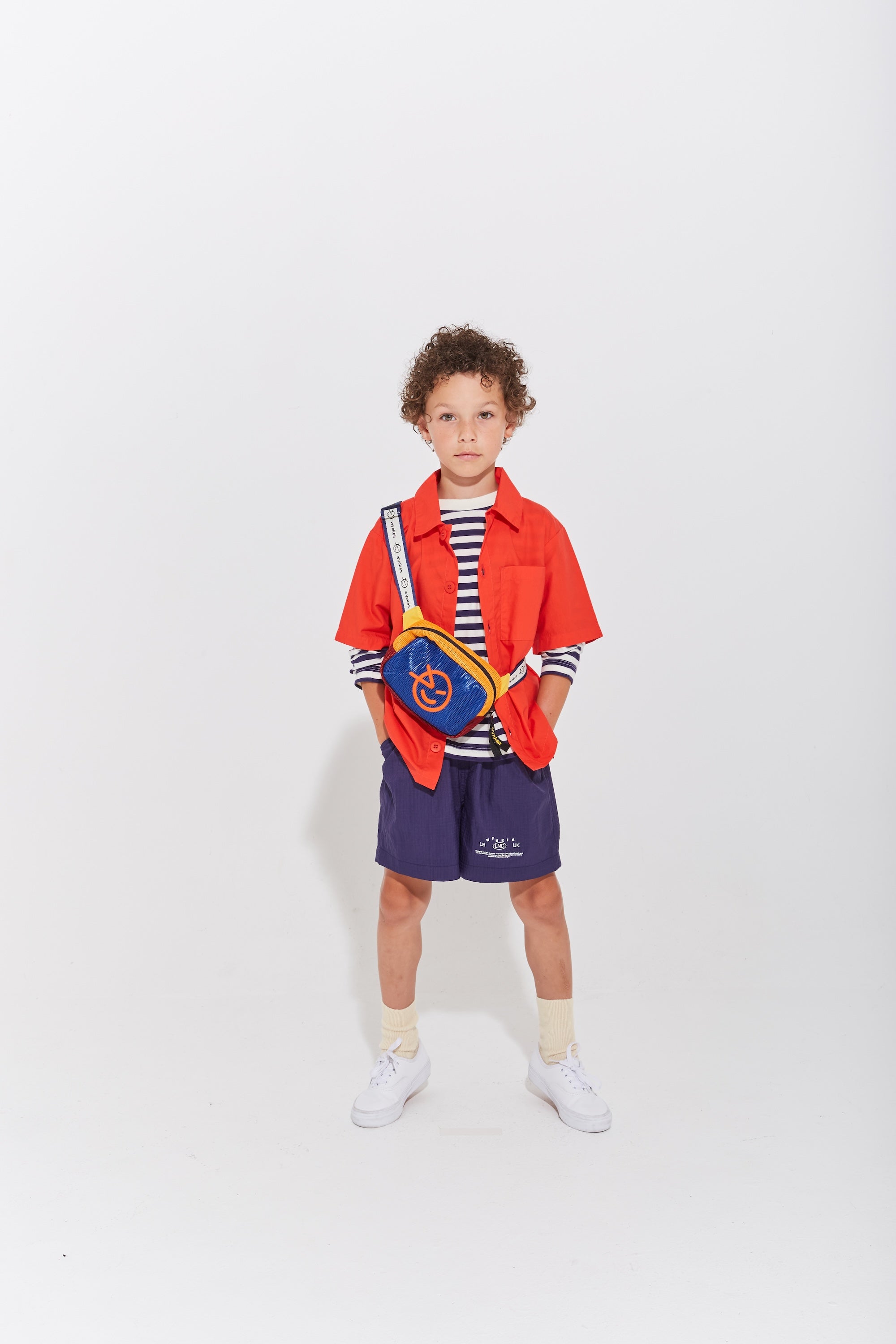 <Wynken> WYNKEN LONG SLEEVE POCKET TEE - NIGHT NAVY / ECRU