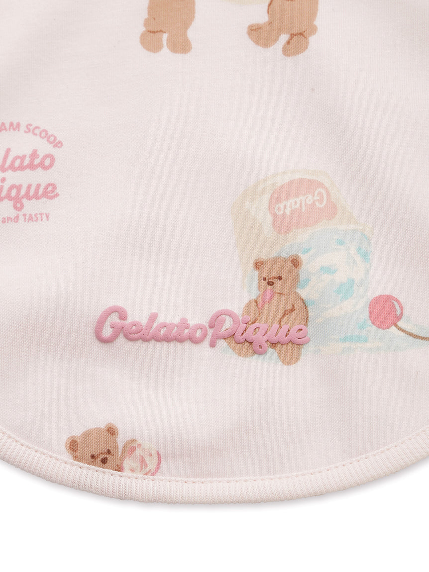 <gelato pique> BABY Ice cream bear bib - PINK