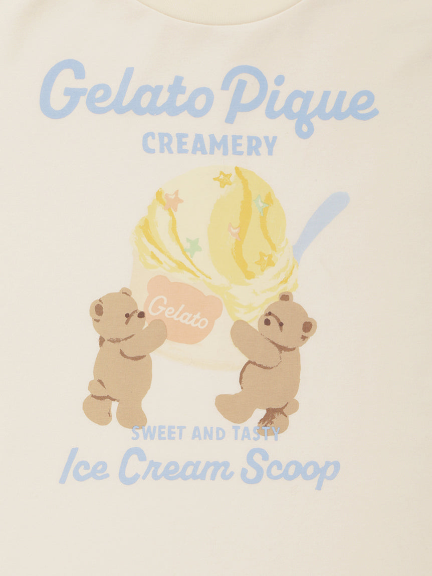 <gelato pique> BABY ice cream bear T - CREAM