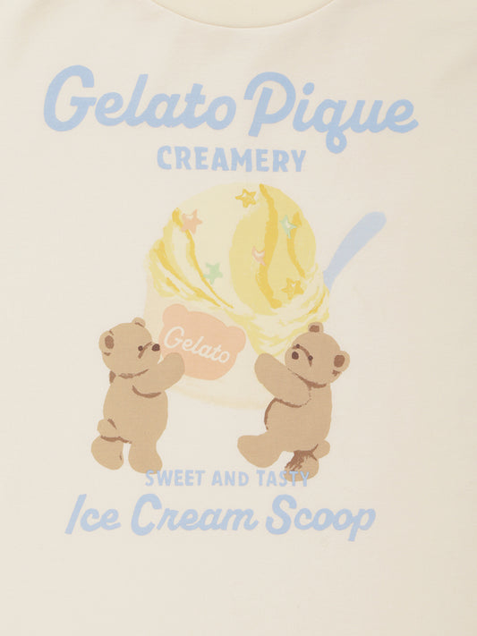 <gelato pique> BABY ice cream bear T - CREAM