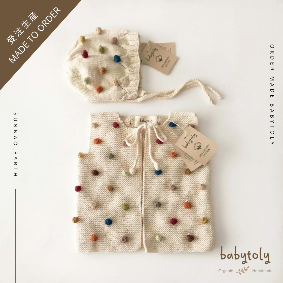 【予約／オーダー会】<Babytoly> RAINBOW BLOSSOM POPCORN BONNET（0M-4Y）-Babytoly-SUNNAO