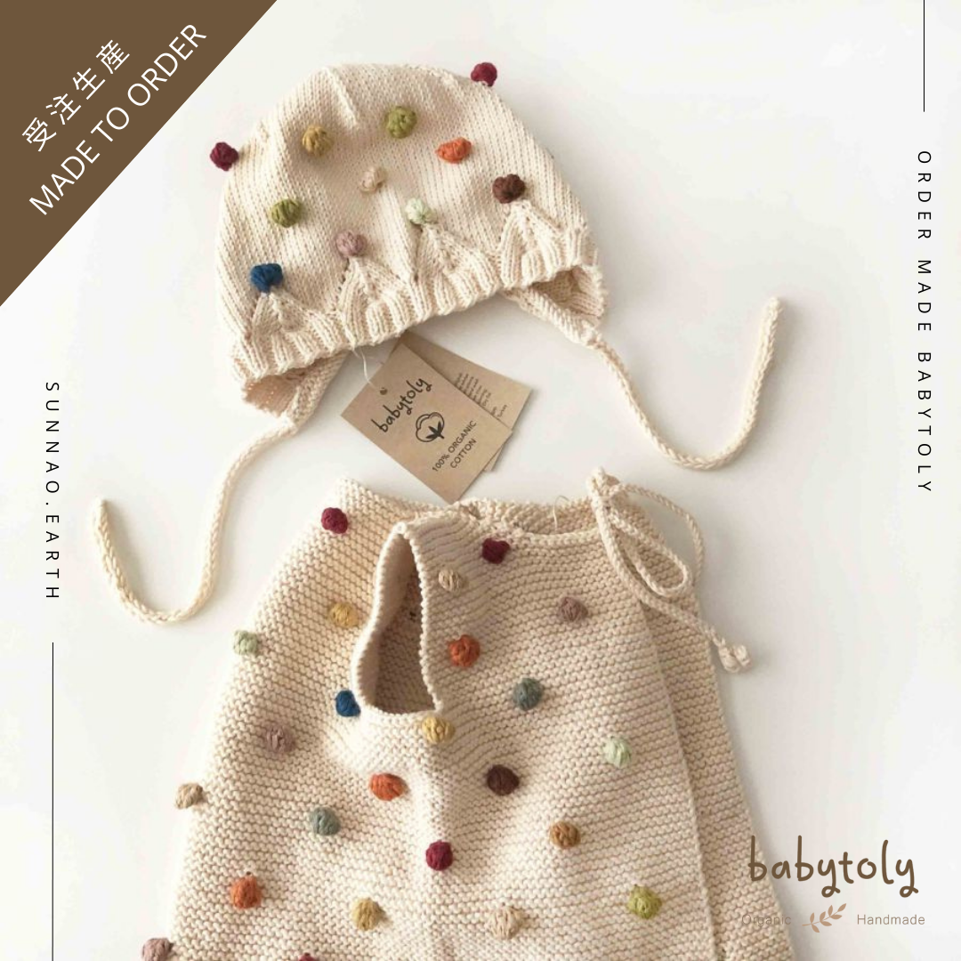 【予約／オーダー会】<Babytoly> RAINBOW BLOSSOM POPCORN BONNET（0M-4Y）-Babytoly-SUNNAO