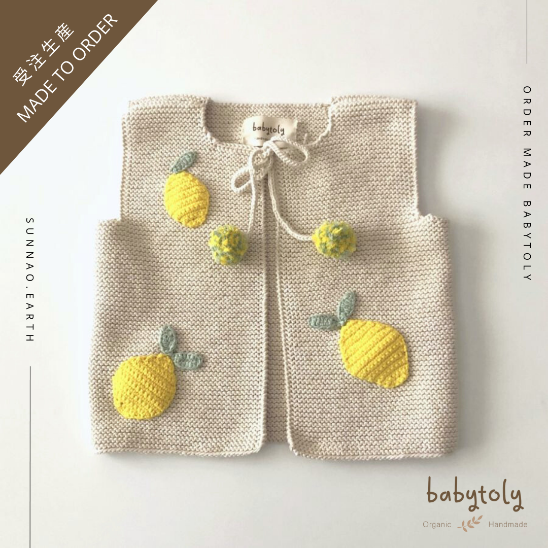 【予約／オーダー会】<Babytoly> FELICE LEMONS VEST（0M-6Y）-Babytoly-SUNNAO