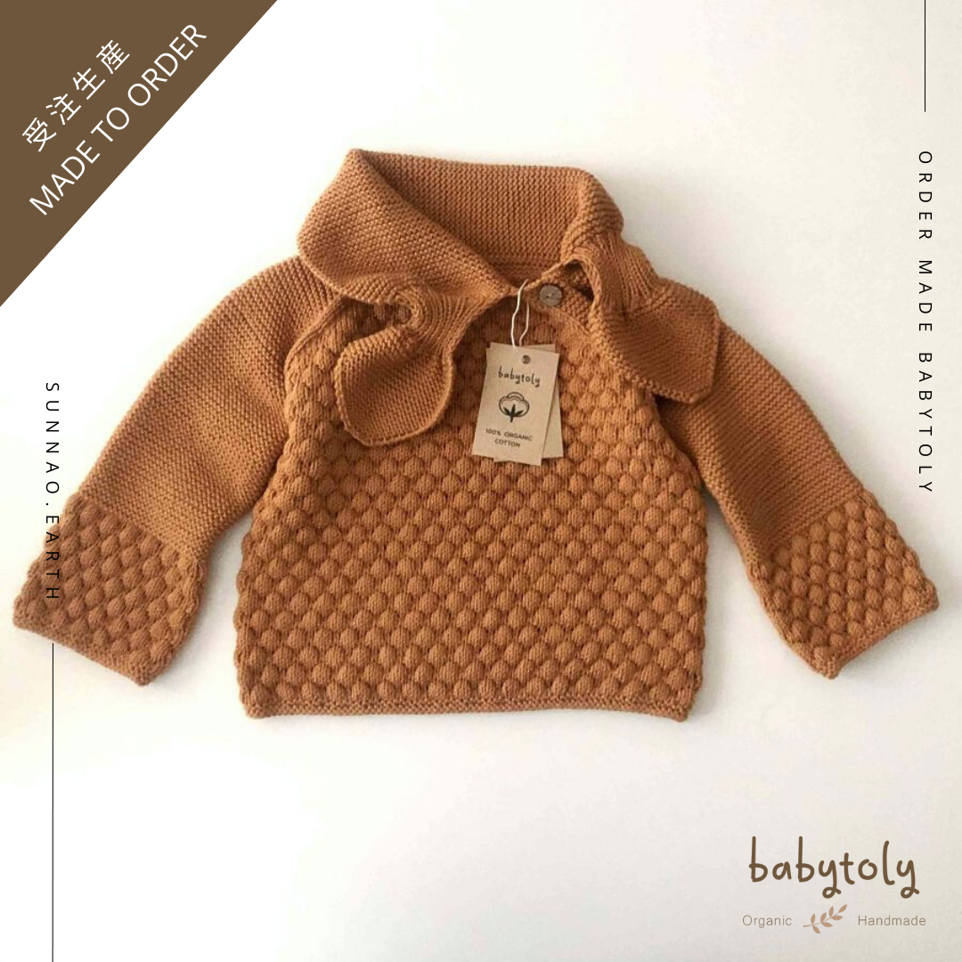 【予約／オーダー会】<Babytoly> Confetti - SAHARA SWEATER w/ attached scarf（1-6Y）★-Babytoly-SUNNAO