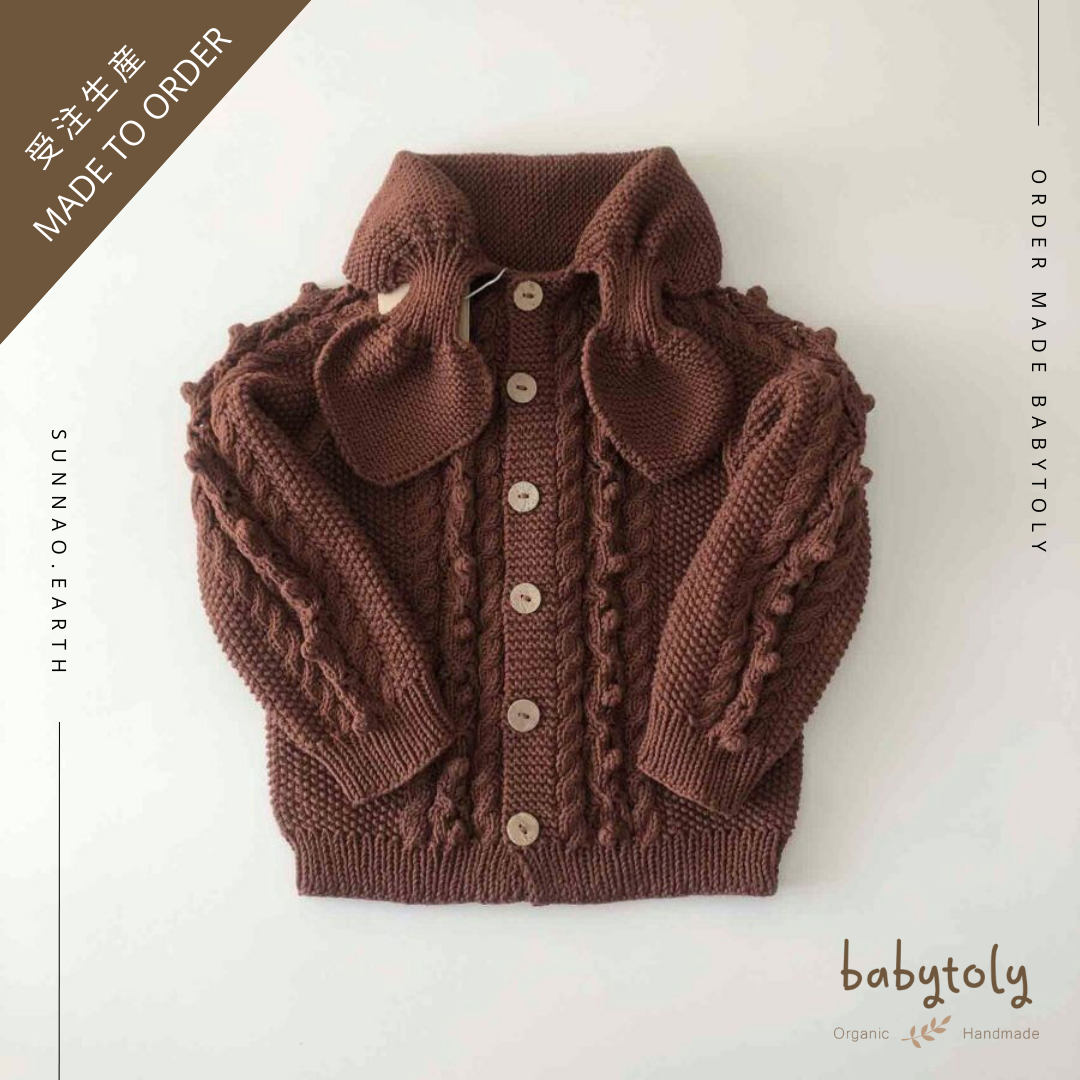 【予約／オーダー会】<Babytoly> Confetti - HAZEL CARDIGAN w/ attached scarf（1-6Y）★-Babytoly-SUNNAO