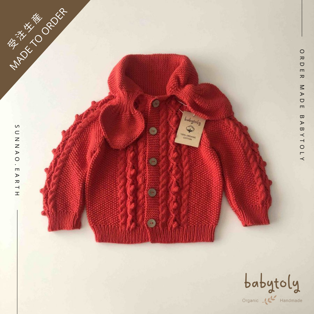 【予約／オーダー会】<Babytoly> Confetti - HAZEL CARDIGAN w/ attached scarf（1-6Y）★-Babytoly-SUNNAO