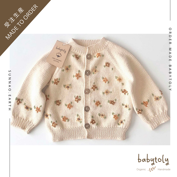 【予約／オーダー会】<Babytoly> FLORAL CARDIGAN