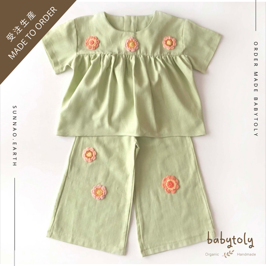 【予約／オーダー会】<Babytoly> FLOWER SET ( SHIRT & BOTTOM )