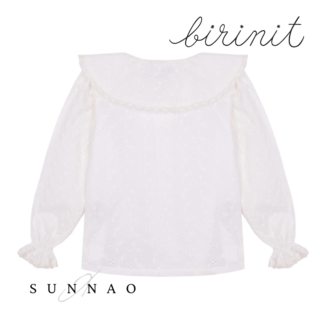 <Birinit Petit> Batiste embroidered Chulísima shirt （18M-5Y）