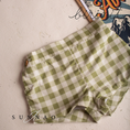 Gallery viewerに画像を読み込む, <Birinit Petit> Green gingham pistachio short （2-6Y）
