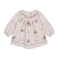 Gallery viewerに画像を読み込む, <Birinit Petit> Hurlingham Deer embroidered blouse and bloomer set （18M-2Y）
