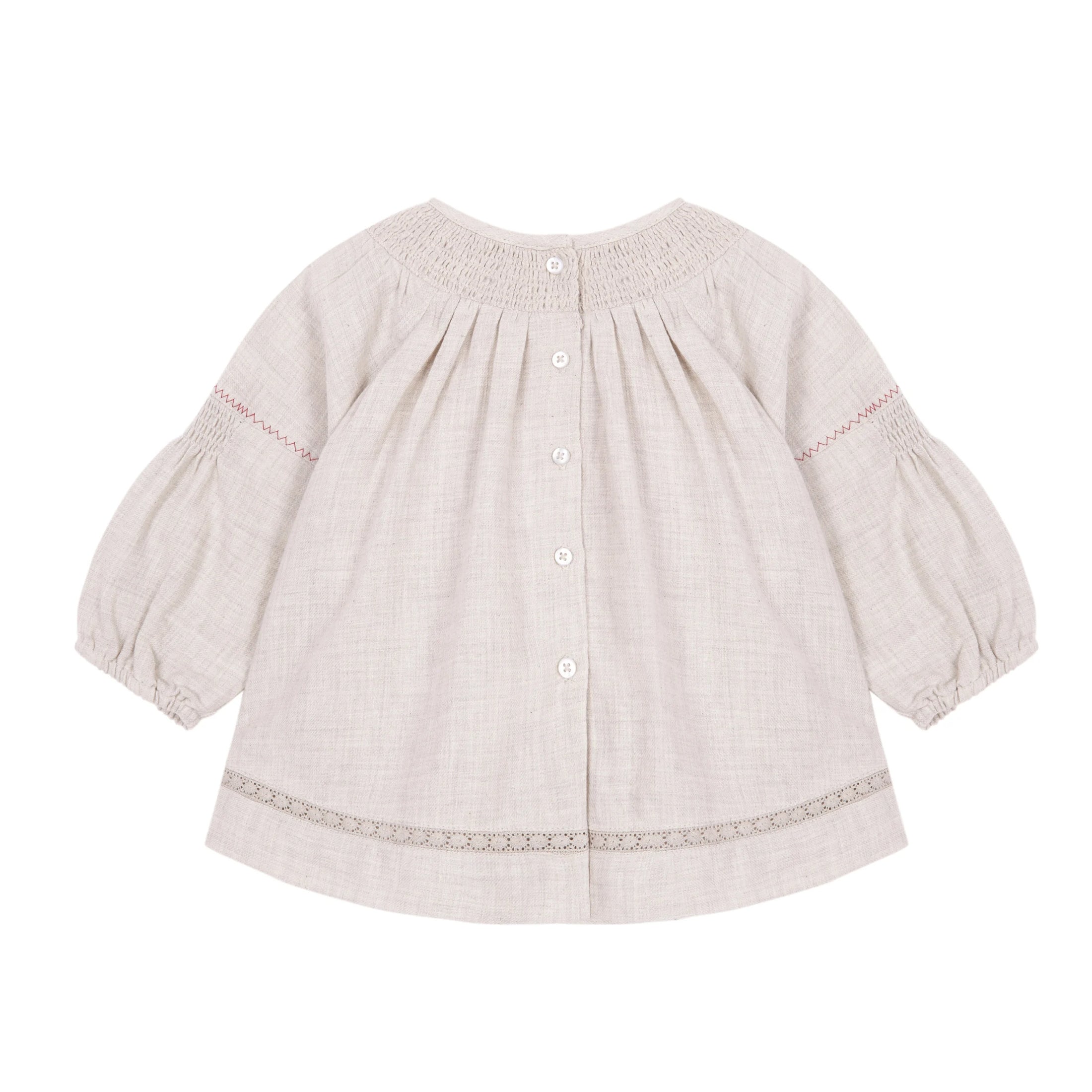 <Birinit Petit> Hurlingham Deer embroidered blouse and bloomer set （18M-2Y）