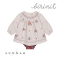 Gallery viewerに画像を読み込む, <Birinit Petit> Hurlingham Deer embroidered blouse and bloomer set （18M-2Y）
