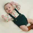 Gallery viewerに画像を読み込む, <Birinit Petit> Green Antique velvet straps bloomer（6-12M）
