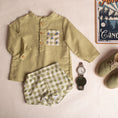 Gallery viewerに画像を読み込む, <Birinit Petit> Green gingham pistachio short （2-6Y）
