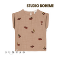 Gallery viewerに画像を読み込む, 【予約／送料無料】<STUDIO BOHEME PARIS> BLOUSE PRASLIN - NOUGAT / TOMATO（12M-8Y）
