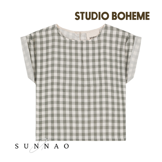 【予約／送料無料】<STUDIO BOHEME PARIS> BLOUSE PRASLIN - GINGHAM（12M-8Y）