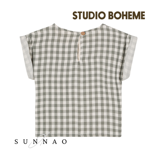 【予約／送料無料】<STUDIO BOHEME PARIS> BLOUSE PRASLIN - GINGHAM（12M-8Y）