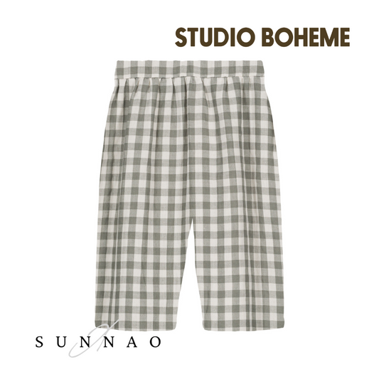 【予約／送料無料】<STUDIO BOHEME PARIS> PANTS COUSIN - GINGHAM（18M-8Y）