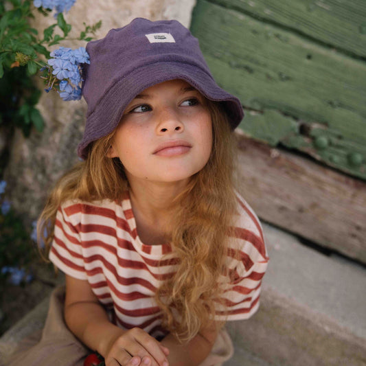 【予約／送料無料】<STUDIO BOHEME PARIS> BUCKET HAT NIKO - GRAPE JAM（1-5Y）