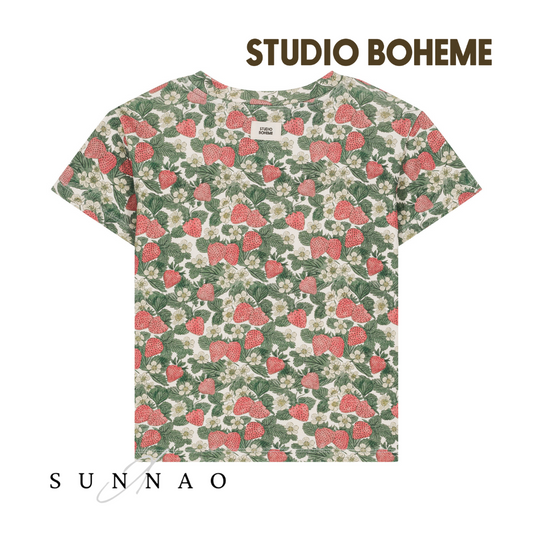 【予約／送料無料】<STUDIO BOHEME PARIS> TSHIRT ESSENTIAL - STRAWBERRY（18M-8Y）