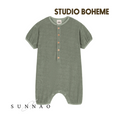 Gallery viewerに画像を読み込む, 【予約／送料無料】<STUDIO BOHEME PARIS> ROMPER BEBECITO - GREEN GREY（12-36M）
