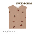 Gallery viewerに画像を読み込む, 【予約／送料無料】<STUDIO BOHEME PARIS> BLOUSE ROMAN - NOUGAT / TOMATO （12M-8Y）
