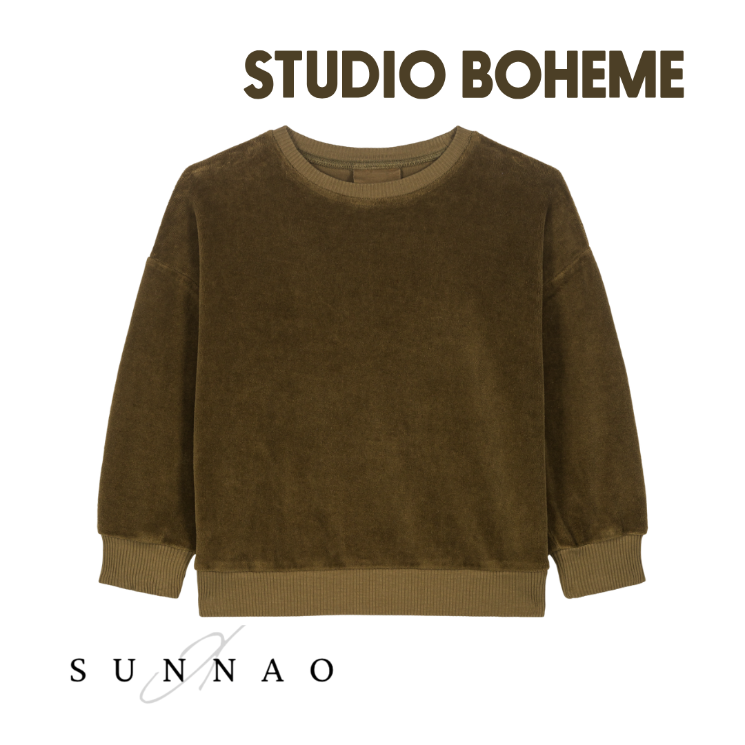 <STUDIO BOHEME PARIS> CLASSIC SWEAT-SHIRT - KAKI（18M-6Y）