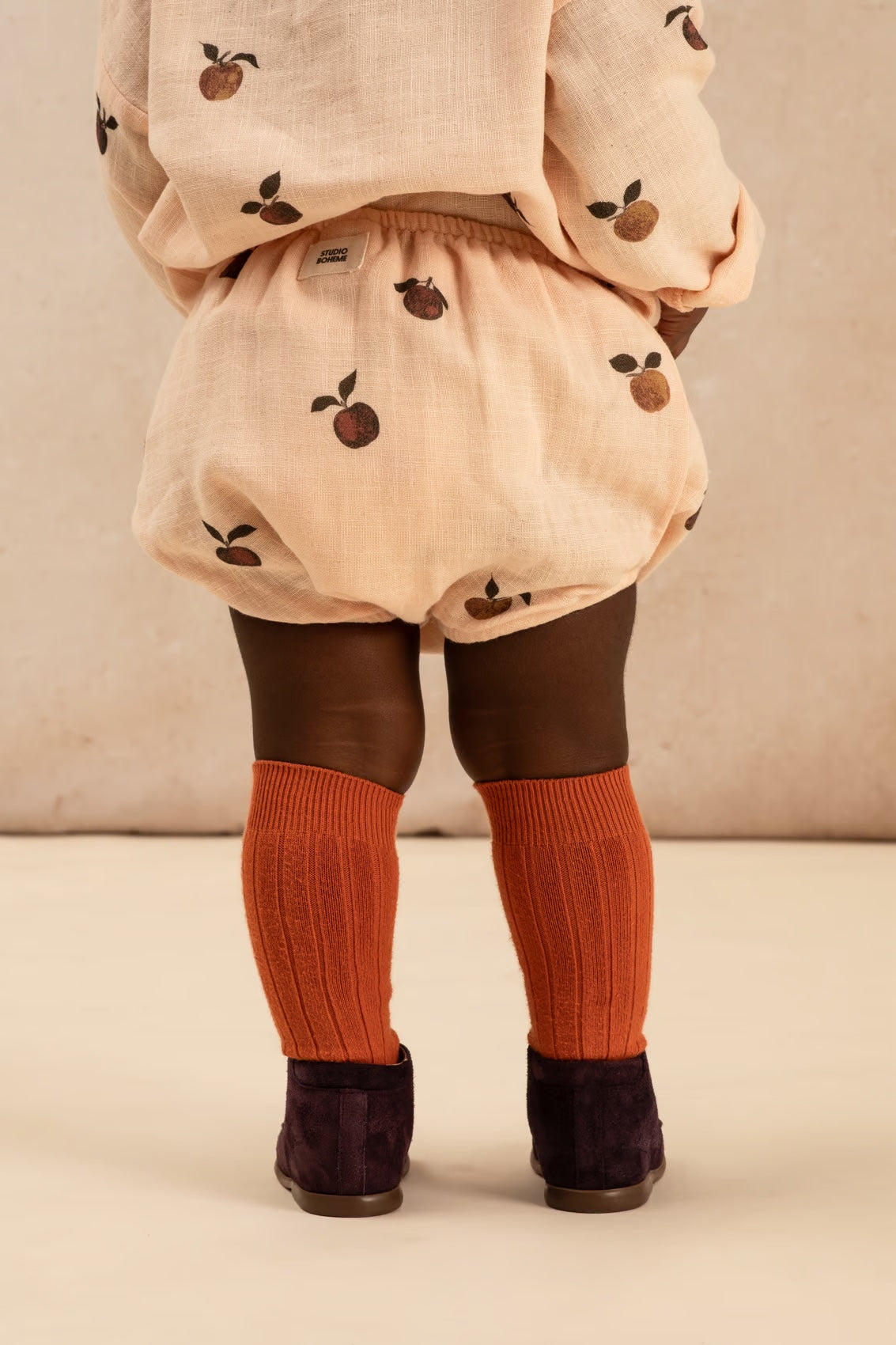 <STUDIO BOHEME PARIS> AMI BLOOMER - LIGHT PINK/APPLE（18M）