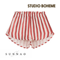 Gallery viewerに画像を読み込む, 【予約／送料無料】<STUDIO BOHEME PARIS> SHORTS GEORGETTE - RED STRIPES（18M-8Y）
