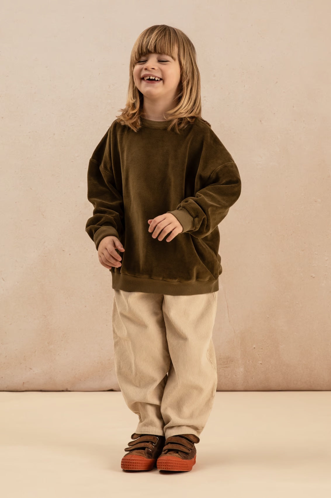 <STUDIO BOHEME PARIS> CLASSIC SWEAT-SHIRT - KAKI（18M-6Y）