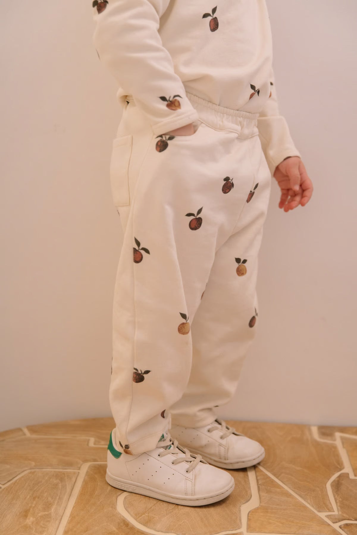 <STUDIO BOHEME PARIS> CARROT PANTS - ECRU/APPLES（12M-36M）