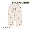 Gallery viewerに画像を読み込む, <STUDIO BOHEME PARIS> CARROT PANTS - ECRU/APPLES（12M-36M）
