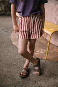 Gallery viewerに画像を読み込む, 【予約／送料無料】<STUDIO BOHEME PARIS> SHORTS GEORGETTE - RED STRIPES（18M-8Y）
