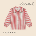 Gallery viewerに画像を読み込む, <Birinit Petit> Red stripes blouse（18M-6Y）
