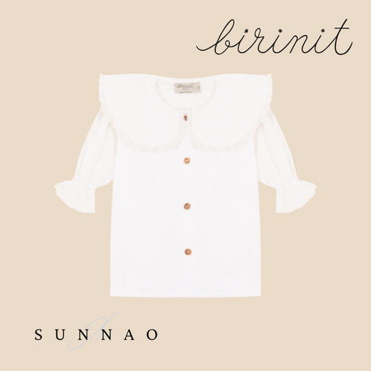 <Birinit Petit> Chulísima embroidery shirt（12M-6Y）