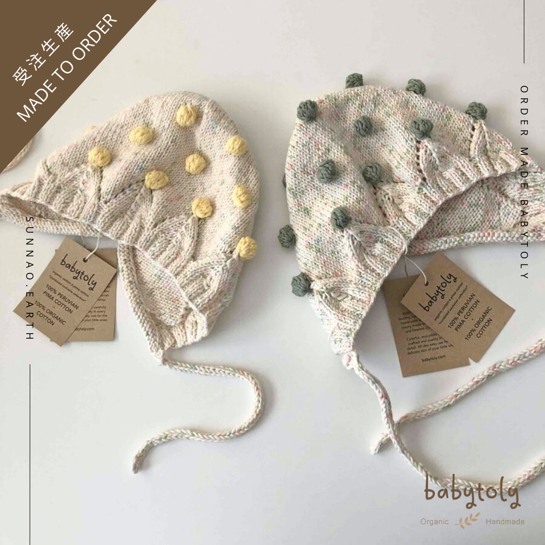 【予約／オーダー会】<Babytoly> Confetti - BLOSSOM POPCORN BONNET（0M-4Y）-Babytoly-SUNNAO