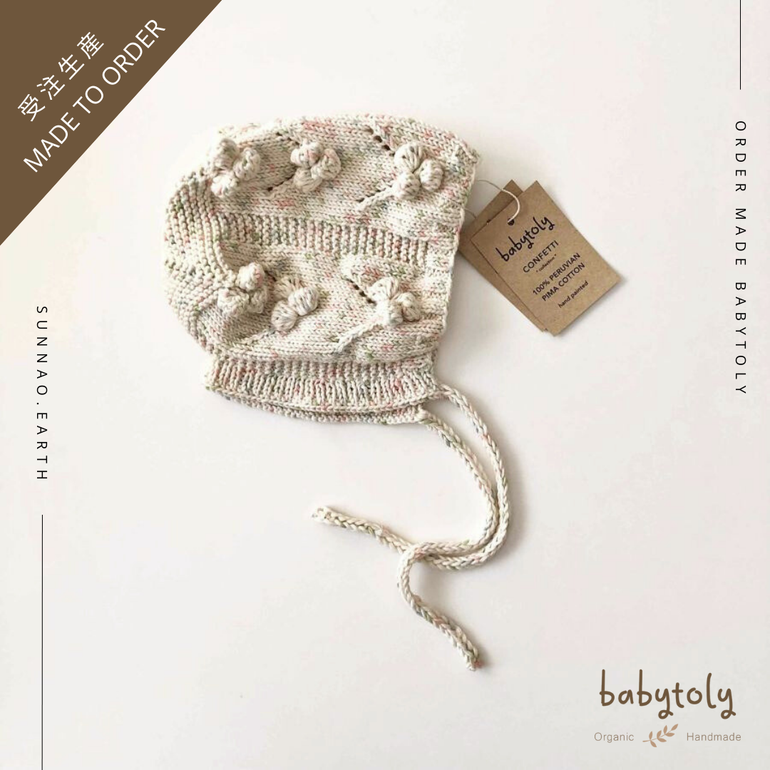 【予約／オーダー会】<Babytoly> Confetti - FANCY POPCORN BONNET（0M-4Y）-Babytoly-SUNNAO