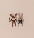 Load image into Gallery viewer, <main sauvage> Bunny knit toy - Black overalls</main>
