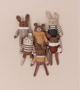 Load image into Gallery viewer, <main sauvage> Bunny knit toy - Black overalls</main>
