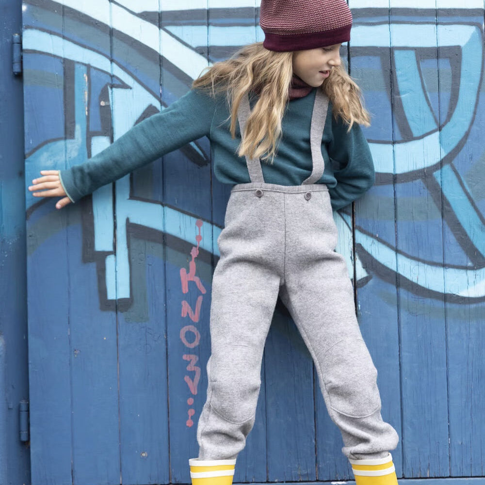 <Disana> Boiled wool trousers - Grey（3-4Y）★-Disana-SUNNAO