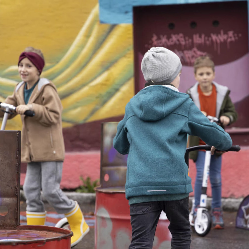 <Disana> Boiled wool jacket - grey（3-4Y）★-Disana-SUNNAO