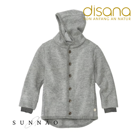 <Disana> Boiled wool jacket - grey（3-4Y）★-Disana-SUNNAO