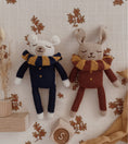 Load image into Gallery viewer, <main sauvage> Bunny knit toy - Sienna striped collar</main>
