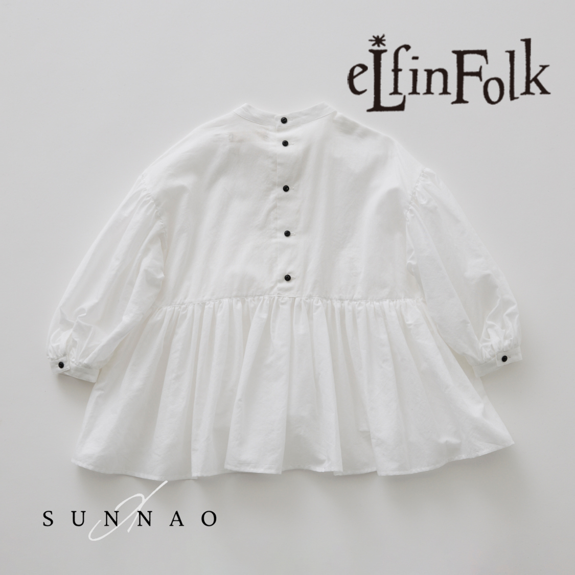 Cotton Lawn Gather Blouse - white